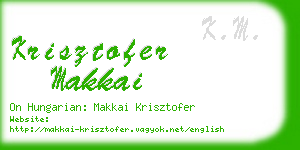 krisztofer makkai business card